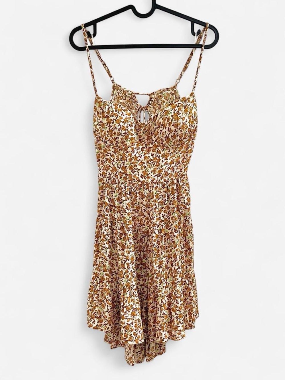 nectar clothing brown and cream sundress